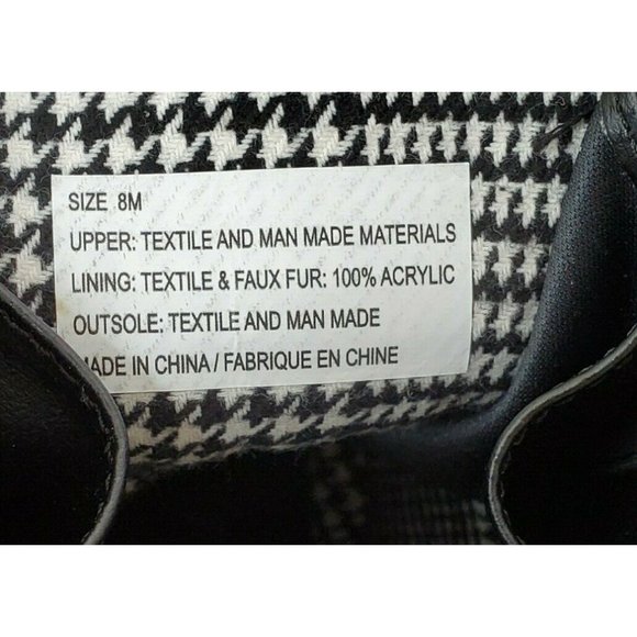 Nature Soft Comfortable Black Red Plaid Faux Fur Rain Snow Boots Cozy Size 8M - Picture 8 of 12